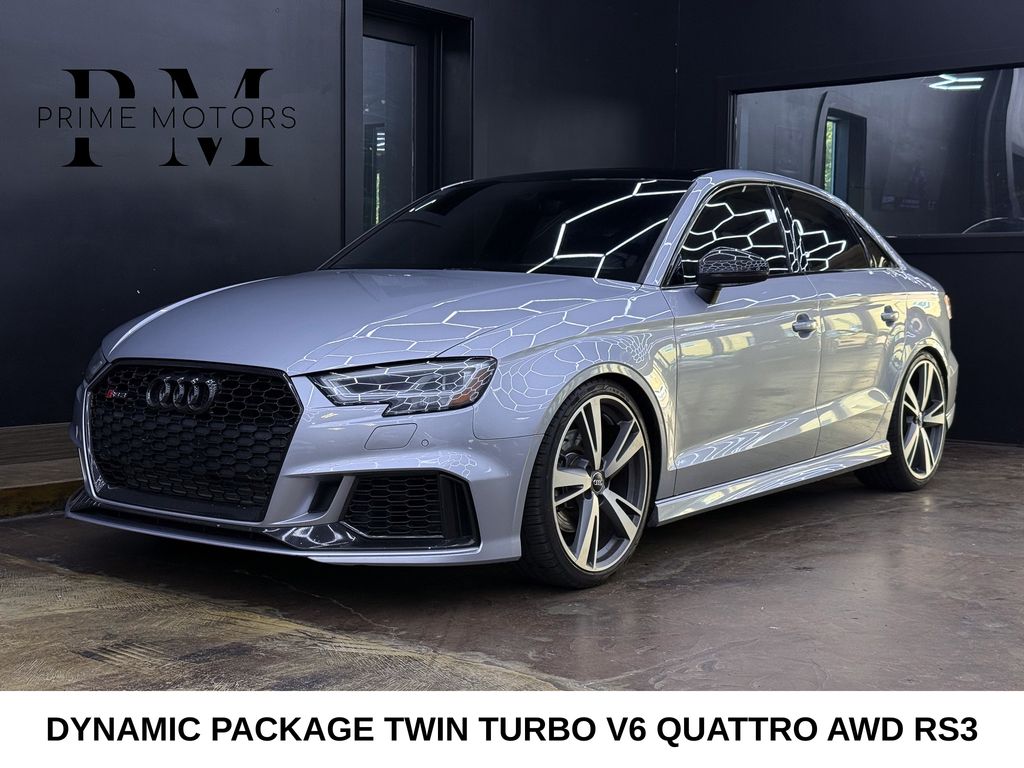 Silver 2018 Audi RS 3 Sedan All-Wheel Drive 7-Speed Automatic