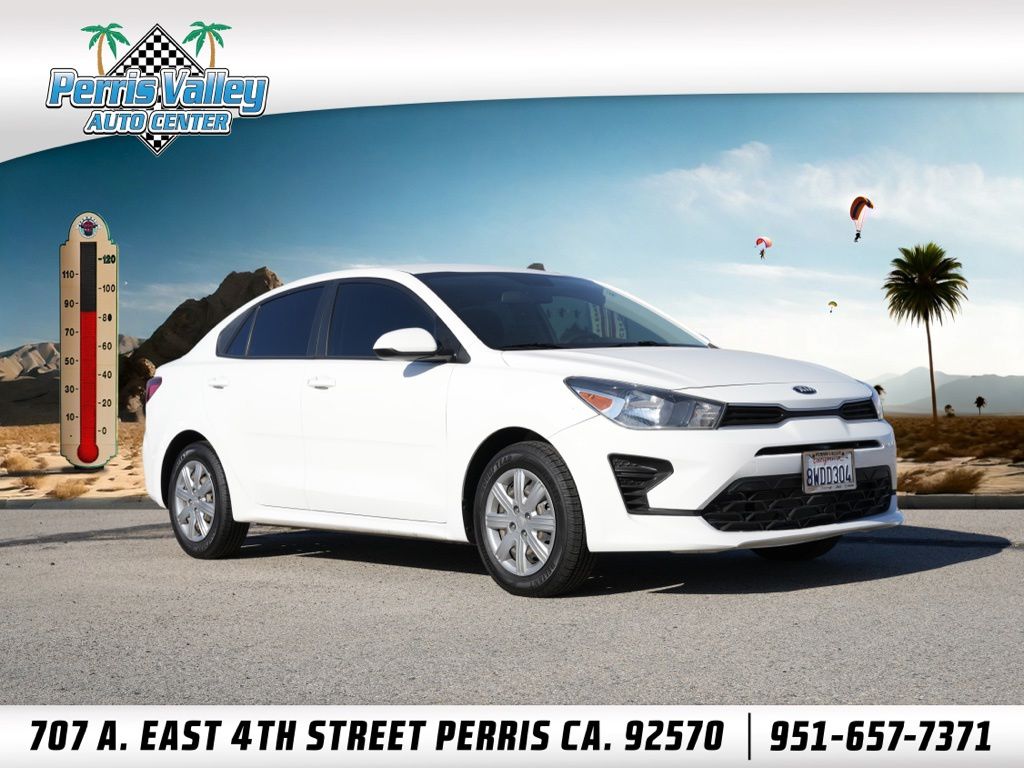 Clear White 2021 Kia Rio LX FWD Sedan Front-Wheel Drive Continuously Variable Transmission