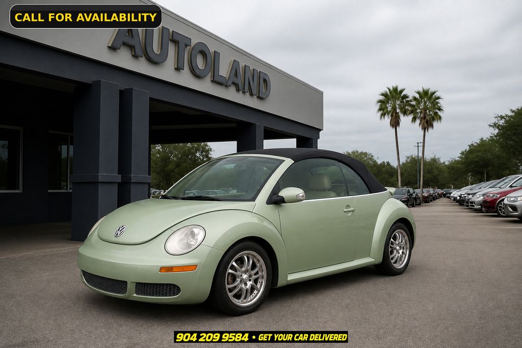 Gecko Green 2007 Volkswagen Beetle Convertible Front-Wheel Drive 6-Speed Automatic