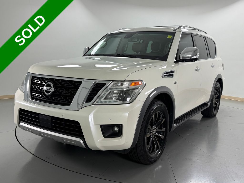Pearl White 2017 Nissan Armada SUV / Crossover Four-Wheel Drive 7-Speed Automatic