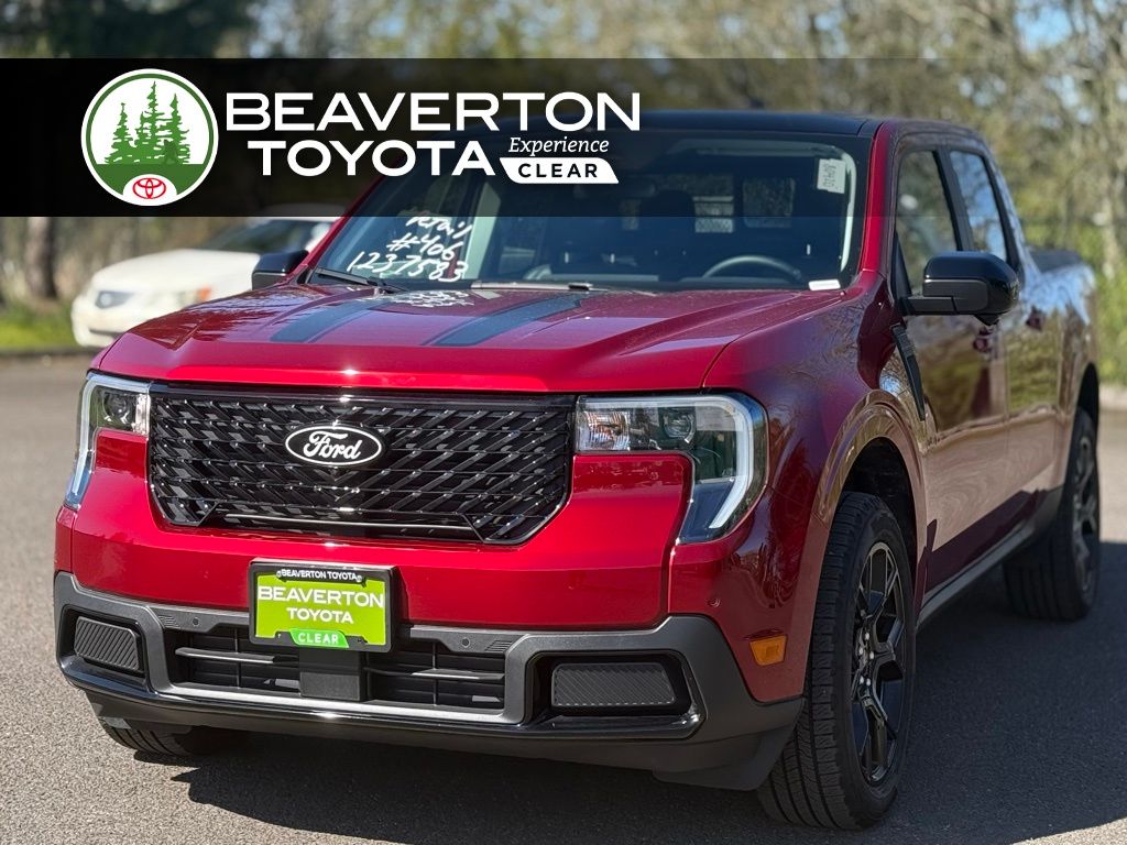 Ruby Red Met Tinted CC 2025 Ford Maverick Lariat SuperCrew AWD Pickup Truck All-Wheel Drive Continuously Variable Transmission