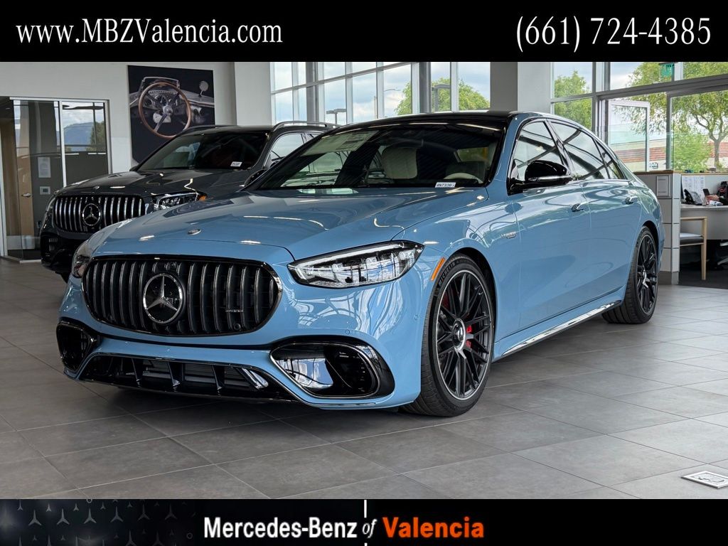 Blue 2026 Mercedes-Benz S-Class AMG S 63 E Performance 4MATIC Sedan All-Wheel Drive 9-Speed Automatic