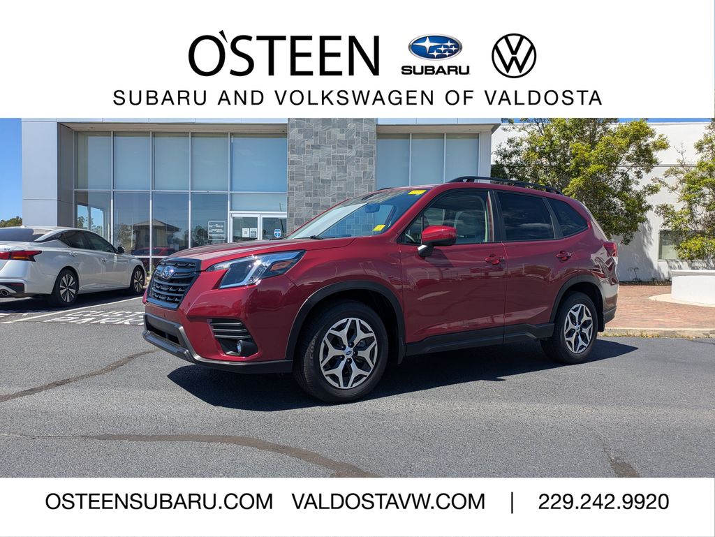 Crimson Red Pearl 2024 Subaru Forester Premium Crossover AWD SUV / Crossover All-Wheel Drive Continuously Variable Transmission
