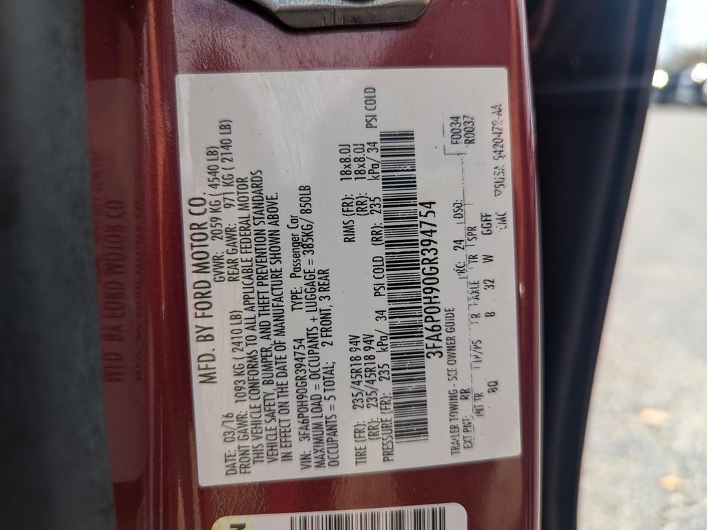 used 2016 Ford Fusion car, priced at $7,991