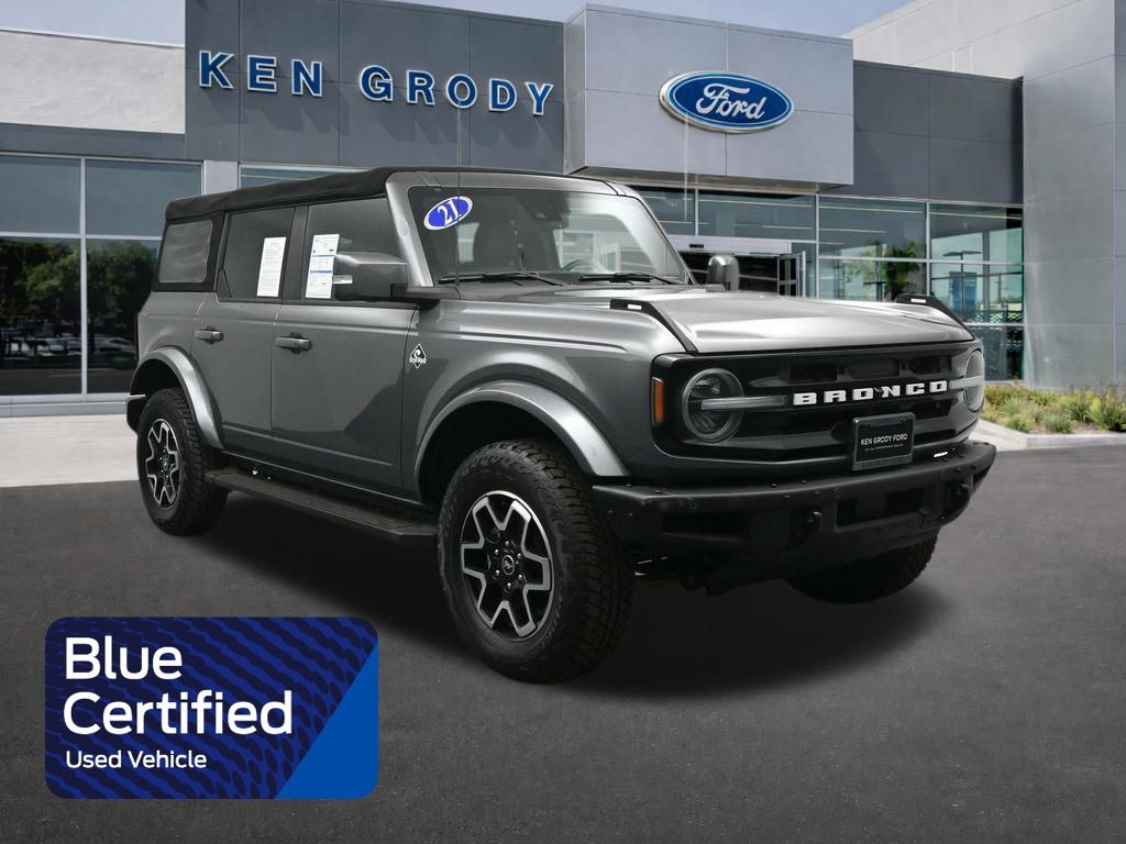 Carbonized Gray Metallic 2021 Ford Bronco Outer Banks 4-Door 4WD SUV / Crossover Four-Wheel Drive Automatic