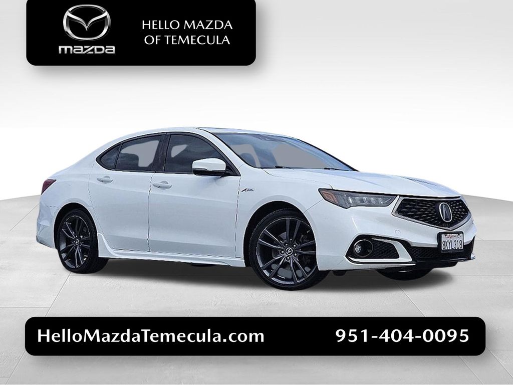 Platinum White Pearl 2019 Acura TLX Sedan 9-Speed Automatic