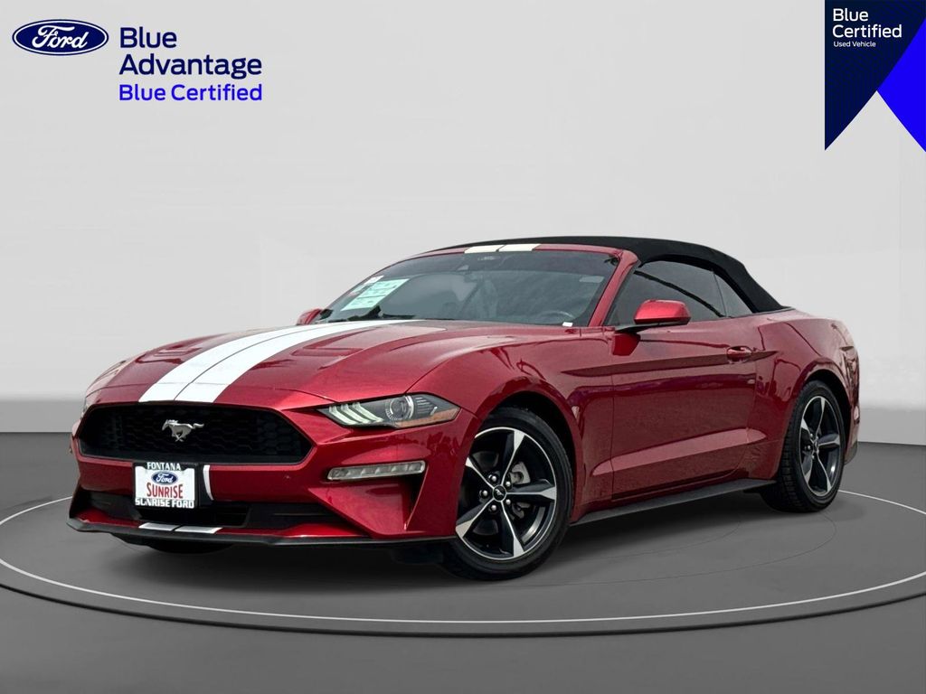 Red 2021 Ford Mustang EcoBoost Convertible RWD Convertible Rear-Wheel Drive Automatic