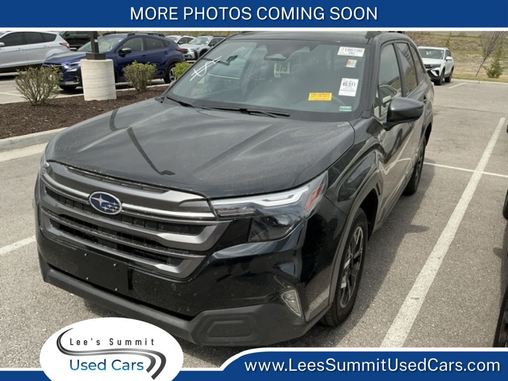 Crystal Black Silica 2025 Subaru Forester Premium Crossover AWD SUV / Crossover All-Wheel Drive Continuously Variable Transmission