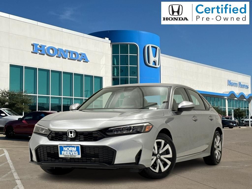 Silver 2026 Honda Civic Sedan Front-Wheel Drive Continuously Variable Transmission