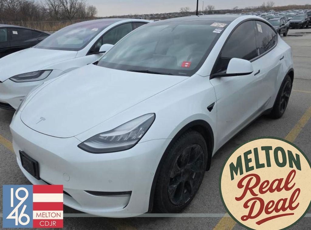 Pearl White Multi-Coat 2021 Tesla Model Y Long Range AWD SUV / Crossover All-Wheel Drive 1-Speed Automatic