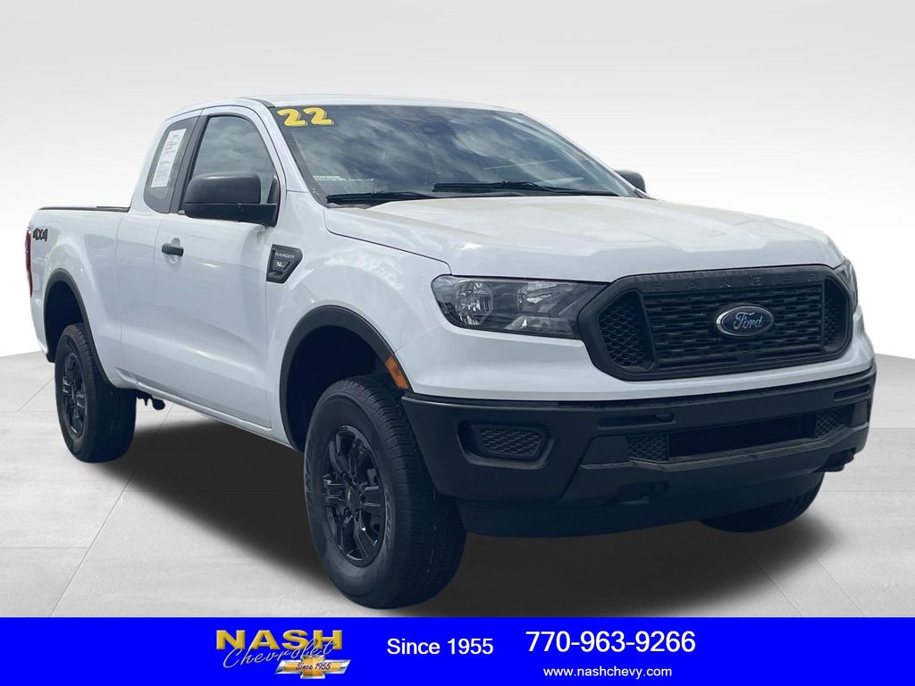 Oxford White 2022 Ford Ranger XL SuperCab 4WD Pickup Truck Four-Wheel Drive Automatic