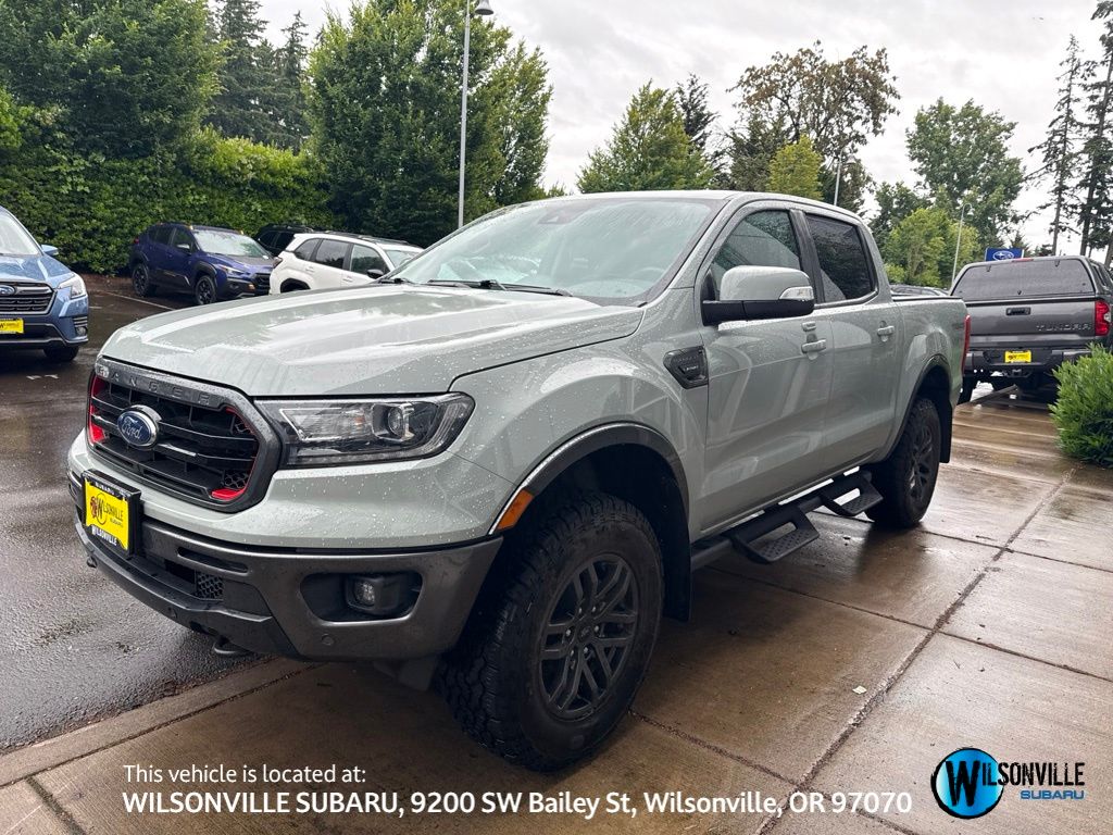 Iconic Silver Metallic 2022 Ford Ranger Lariat SuperCrew 4WD Pickup Truck Four-Wheel Drive Automatic