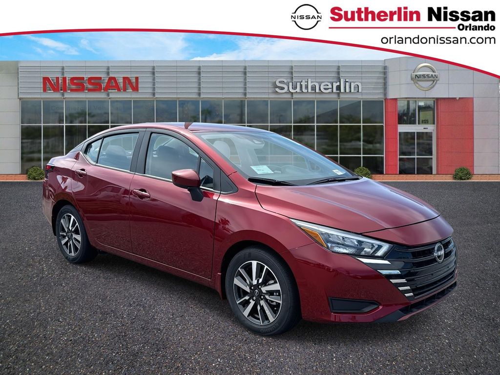 Red (Scarlet) 2025 Nissan Versa SV FWD Sedan Front-Wheel Drive Continuously Variable Transmission