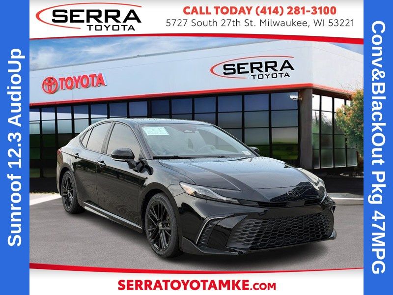 Midnight Black Metallic 2025 Toyota Camry Sedan Front-Wheel Drive Continuously Variable Transmission