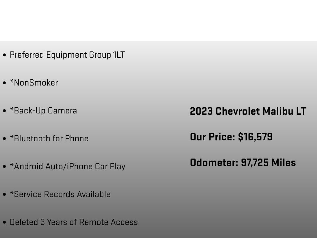 2023 Chevrolet Malibu LT Gray at Klick Lewis Buick Chevrolet