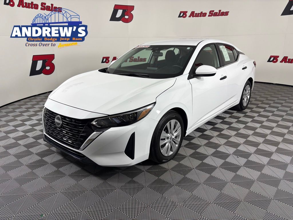 White (Fresh Powder) 2024 Nissan Sentra S FWD Sedan Front-Wheel Drive Continuously Variable Transmission