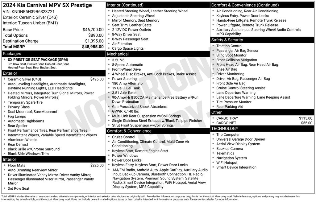 2024 Kia Carnival MPV SX Prestige
