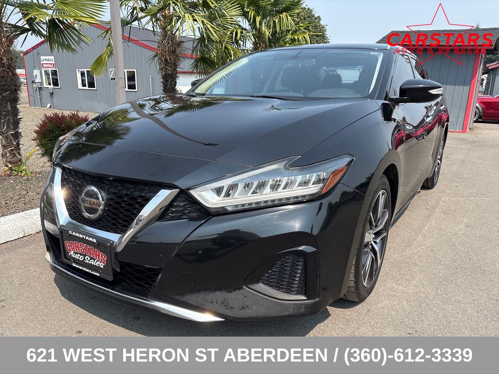 Super Black 2019 Nissan Maxima Sedan Front-Wheel Drive Continuously Variable Transmission