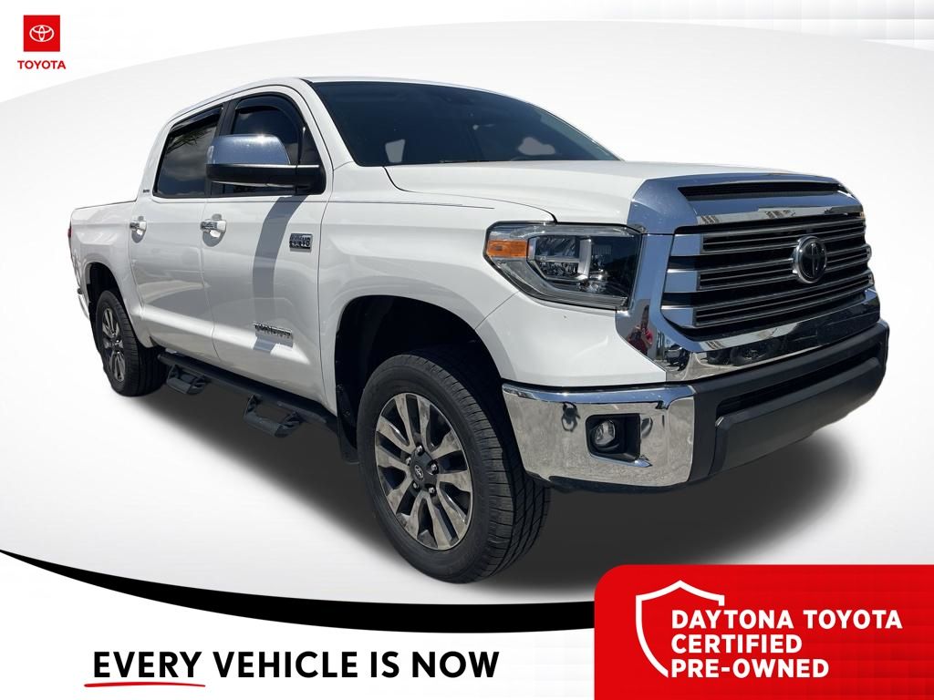 Super White 2021 Toyota Tundra Limited CrewMax RWD Pickup Truck 4X2 6-Speed Automatic Overdrive