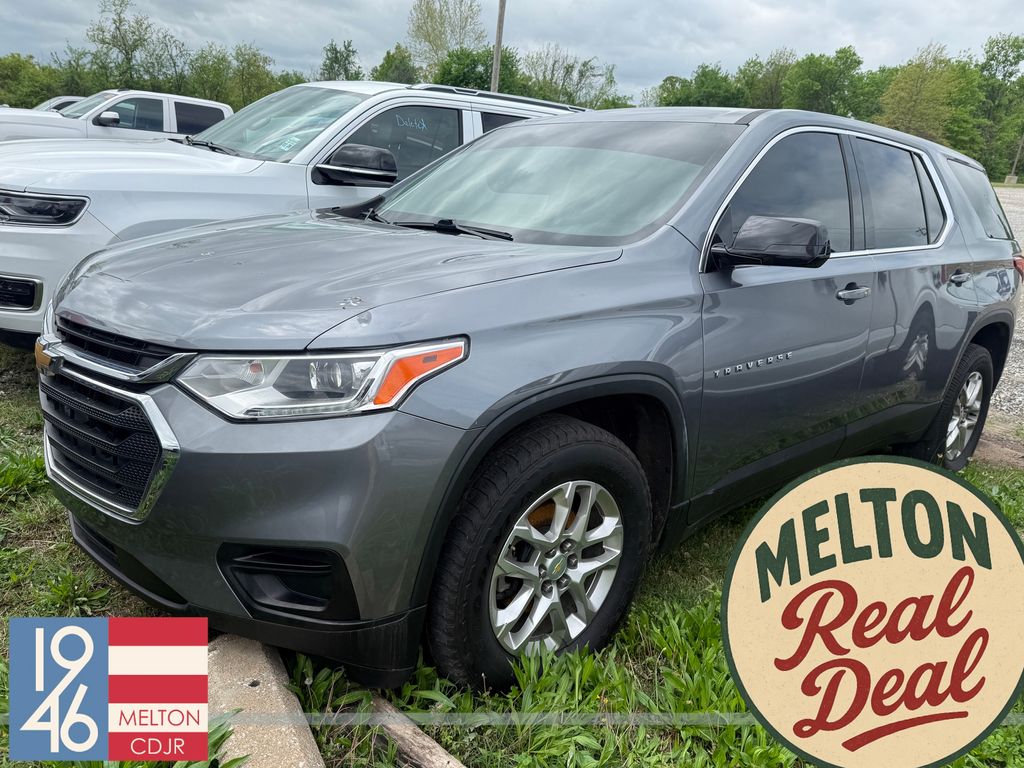 Gray (Satin Steel Metallic) 2020 Chevrolet Traverse LS AWD SUV / Crossover Four-Wheel Drive 9-Speed Automatic