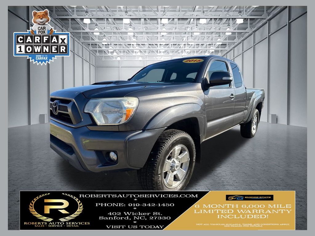 Magnetic Gray Metallic 2015 Toyota Tacoma Pickup Truck Four-Wheel Drive 5-Speed Automatic