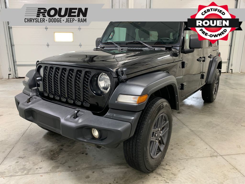 Black Clearcoat 2024 Jeep Wrangler SUV / Crossover Four-Wheel Drive 8-Speed Automatic