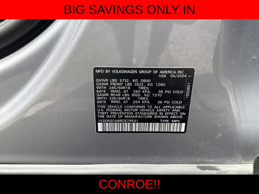 2024 Volkswagen Atlas 2.0T SE Silver at DeMontrond Mazda