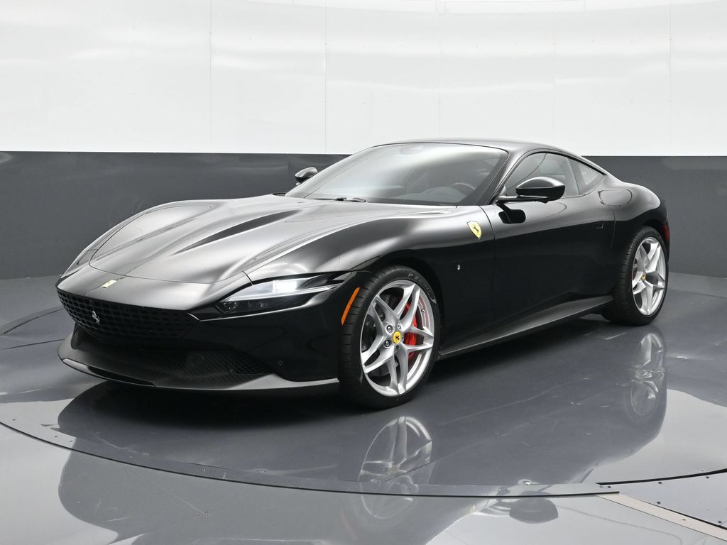Black 2023 Ferrari Roma Coupe Rear-Wheel Drive 8-Speed Manual