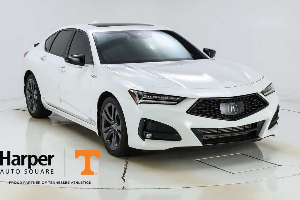 Platinum White Pearl 2021 Acura TLX SH-AWD with A-Spec Package Sedan All-Wheel Drive Automatic