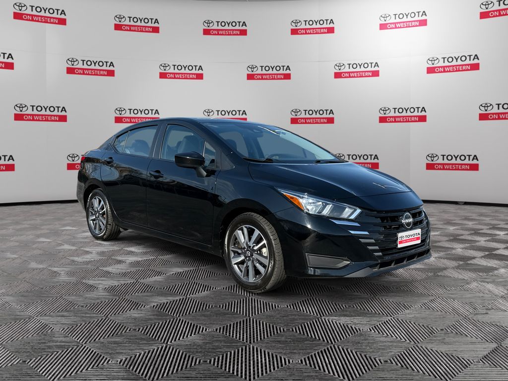 Super Black Metallic 2023 Nissan Versa SV FWD Sedan Front-Wheel Drive Continuously Variable Transmission