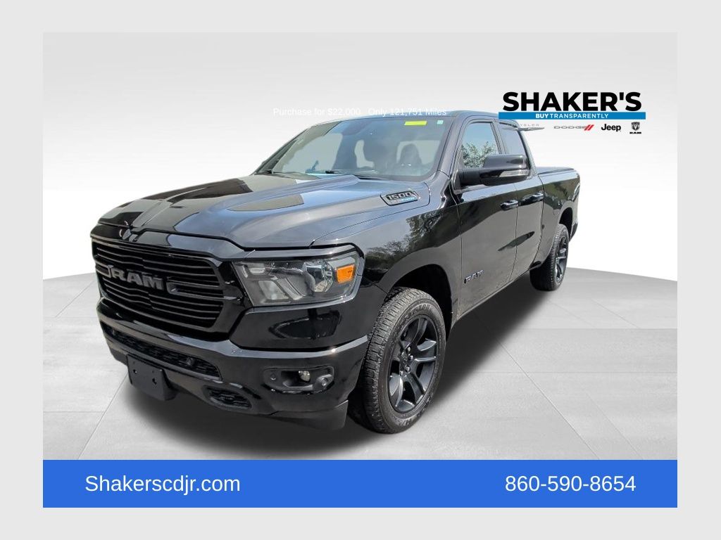 Diamond Black Crystal Pearlcoat 2021 RAM 1500 Pickup Truck Four-Wheel Drive 8-Speed Automatic