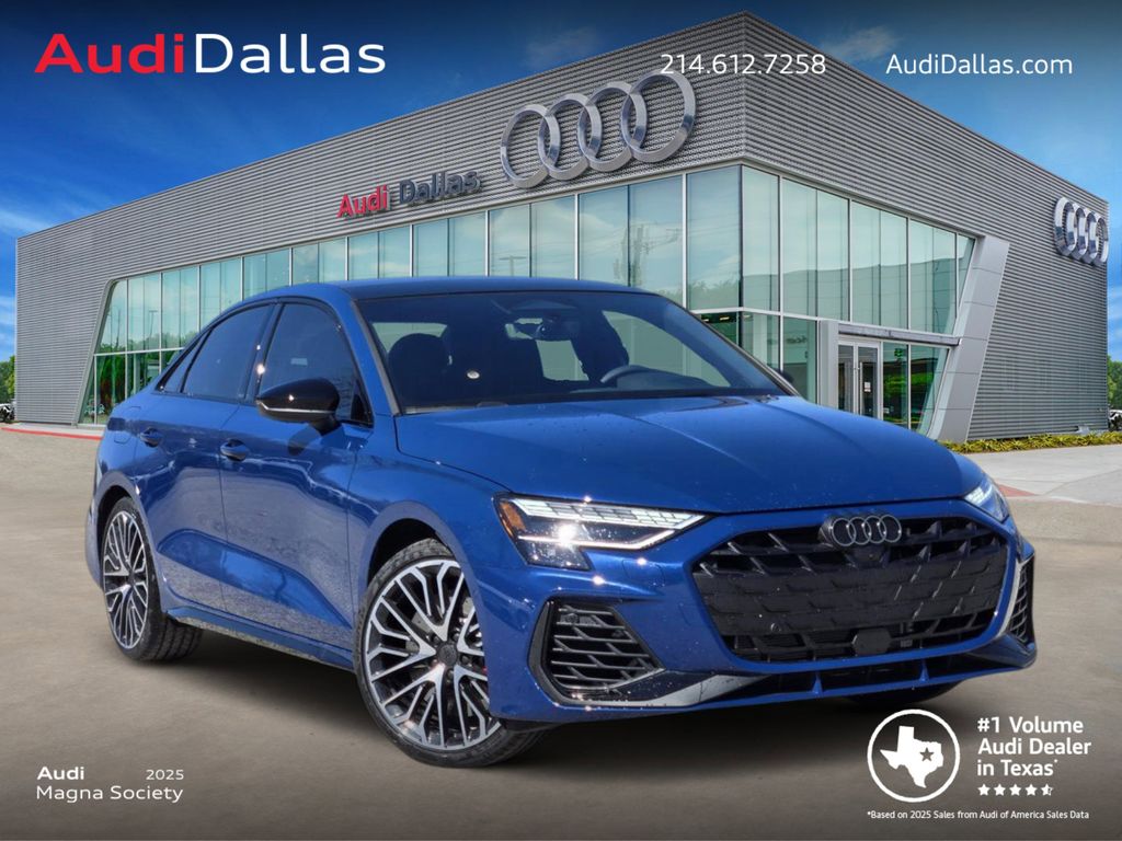Blue 2026 Audi S3 2.0T quattro Premium Sedan All-Wheel Drive 7-Speed Automatic