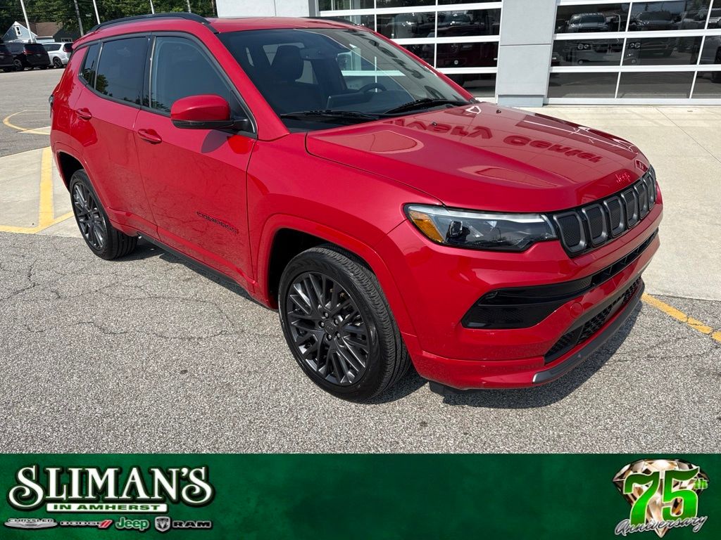 Redline Pearlcoat 2022 Jeep Compass SUV / Crossover Four-Wheel Drive 9-Speed Automatic