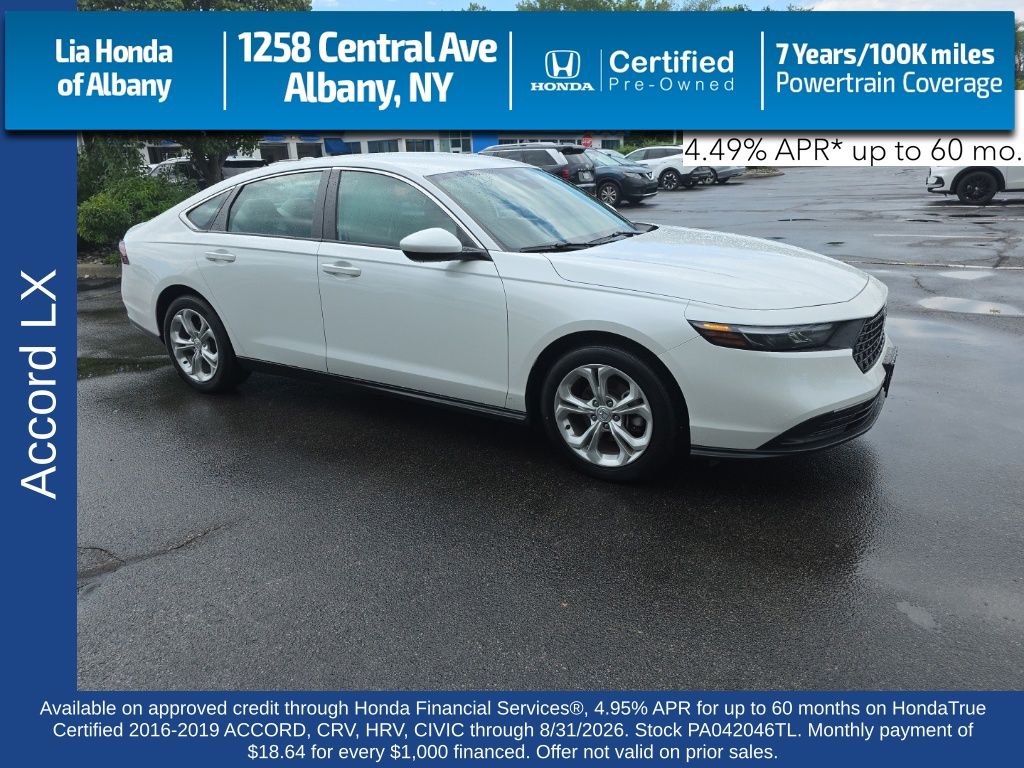 Platinum White Pearl 2023 Honda Accord Sedan Front-Wheel Drive Continuously Variable Transmission