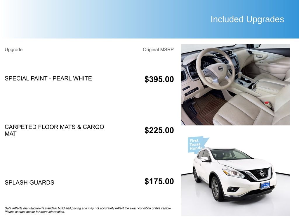 Used Car 2017 Nissan Murano  Sl For Sale Under $15,000 In Austin, Texas