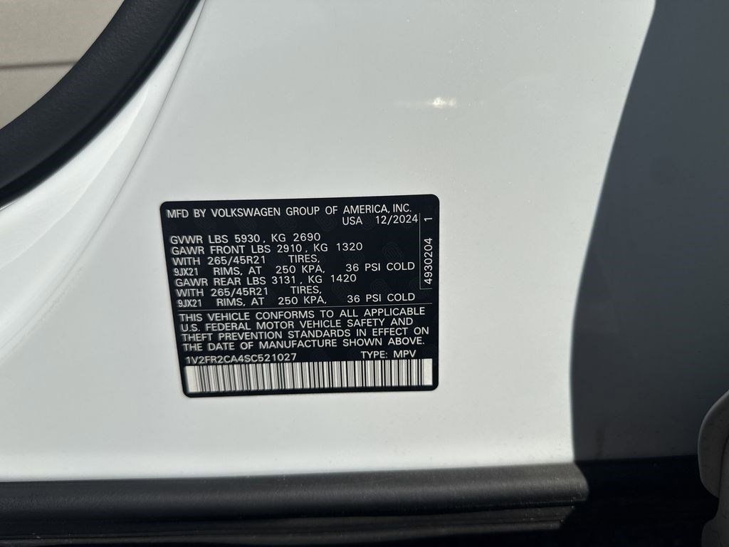 2025 Volkswagen Atlas 2.0T SEL Premium R-Line White at DeMontrond Gulf Freeway