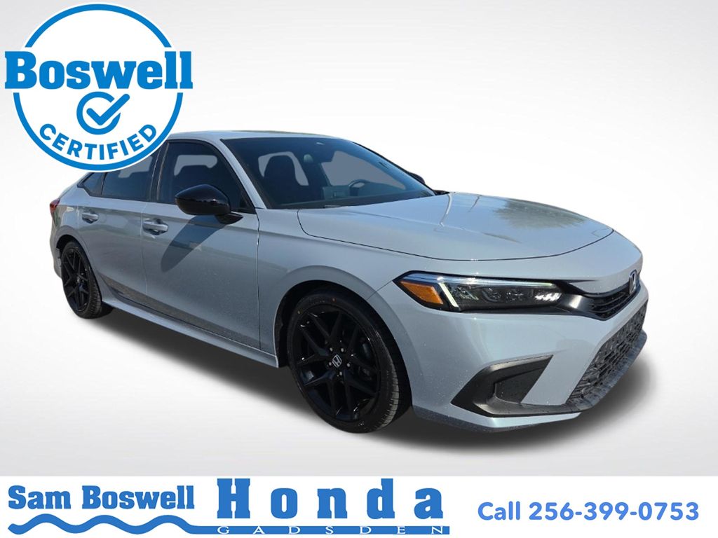 Gray 2023 Honda Civic Sedan Front-Wheel Drive Continuously Variable Transmission