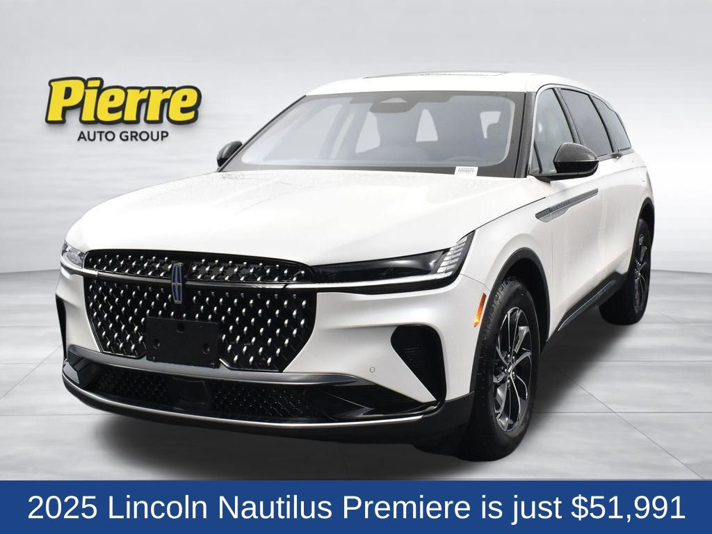 White Platinum Clearcoat Metallic 2025 Lincoln Nautilus Hybrid Premiere AWD SUV / Crossover All-Wheel Drive Continuously Variable Transmission