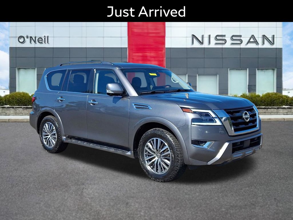 Gray (Gun Metallic) 2023 Nissan Armada SUV / Crossover Four-Wheel Drive 7-Speed Automatic