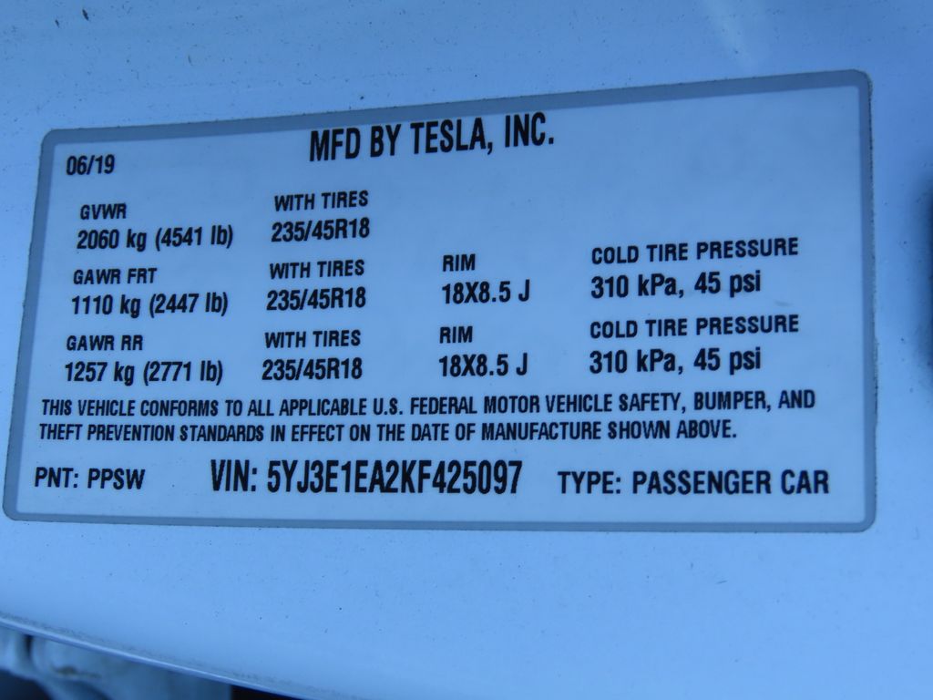 2019 Tesla Model 3 Standard Range 21