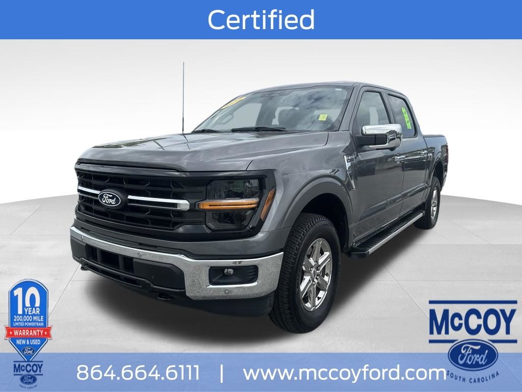 Carbonized Gray Metallic 2024 Ford F-150 XLT SuperCrew 4WD Pickup Truck Four-Wheel Drive Automatic