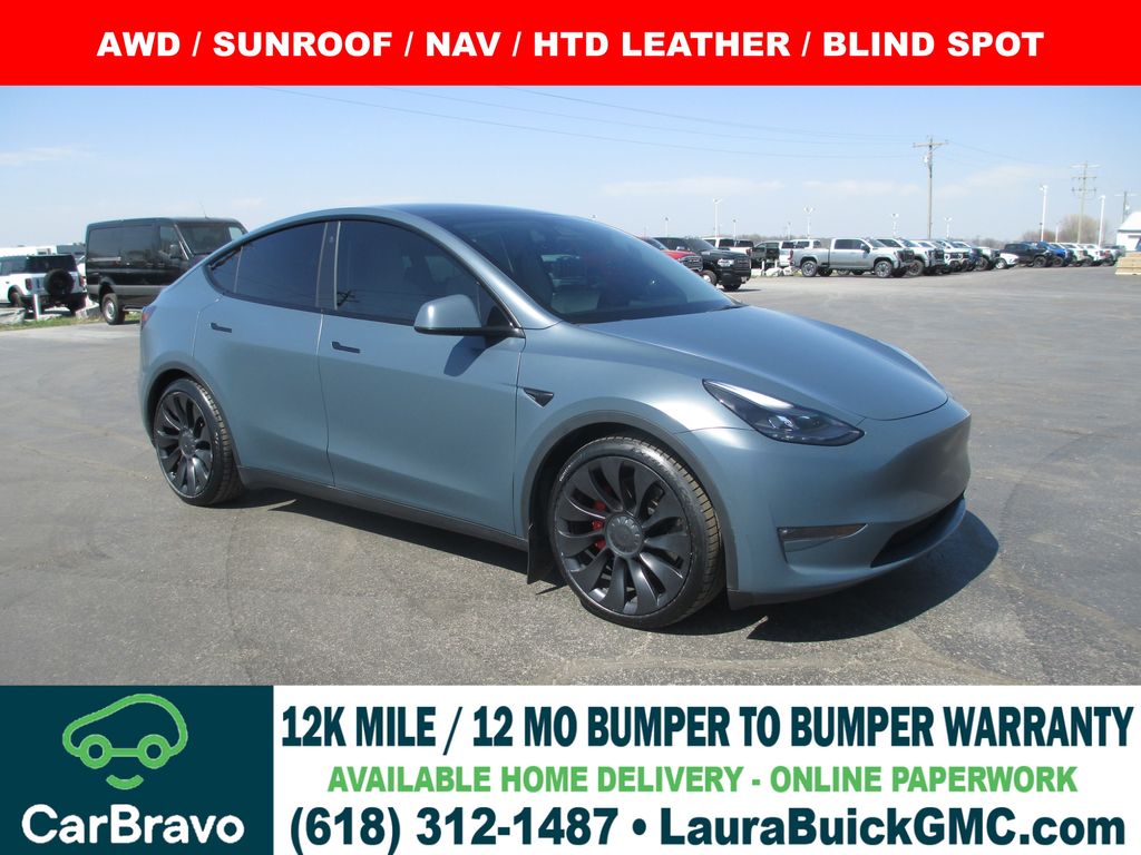 Midnight Silver Metallic 2022 Tesla Model Y Performance AWD SUV / Crossover All-Wheel Drive 1-Speed Automatic