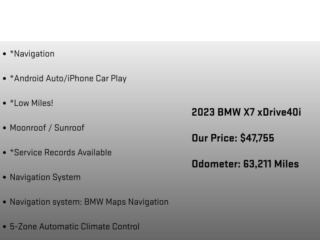 2023 BMW X7 xDrive40i Black at Klick Lewis Buick Chevrolet