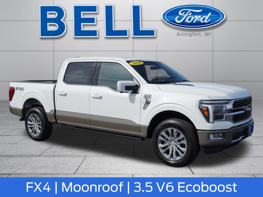 Star White Metallic Tri-Coat 2026 Ford F-150 King Ranch SuperCrew 4WD Pickup Truck Four-Wheel Drive Automatic