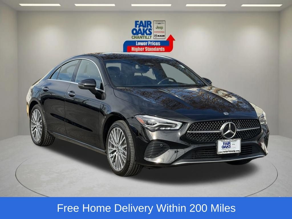 Night Black 2025 Mercedes-Benz CLA 250 FWD Coupe Front-Wheel Drive 8-Speed Dual Clutch