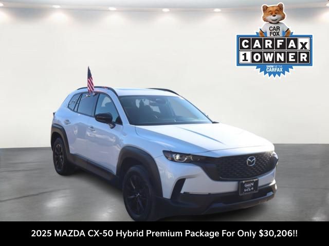 White (wind chill pearl) 2025 Mazda CX-50 Hybrid Premium AWD SUV / Crossover All-Wheel Drive Continuously Variable Transmission