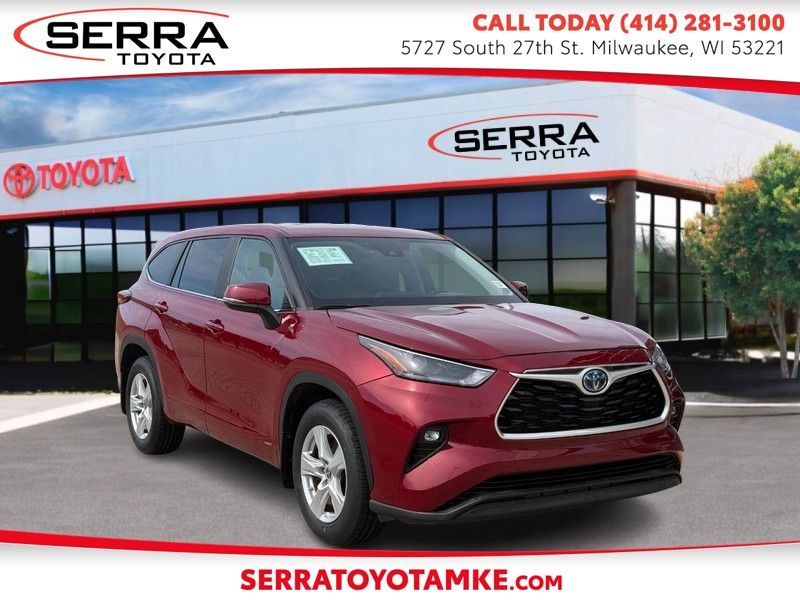 Red (Ruby Flare Pearl) 2023 Toyota Highlander Hybrid LE AWD SUV / Crossover All-Wheel Drive Continuously Variable Transmission
