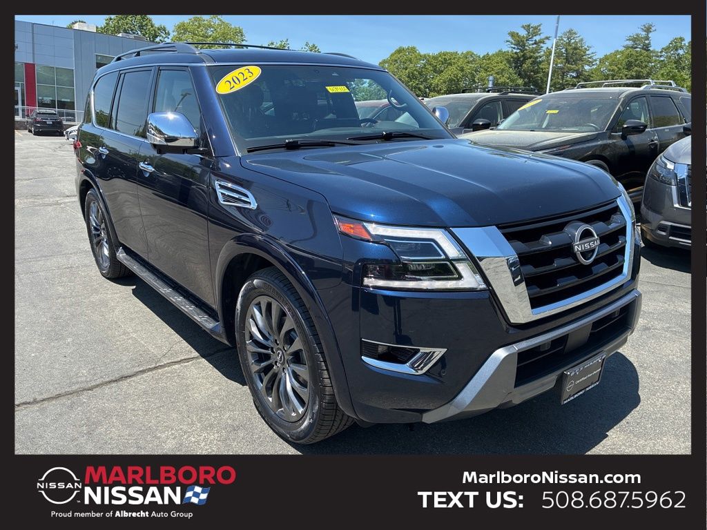 Hermosa Blue Pearl 2023 Nissan Armada Platinum 4WD SUV / Crossover Four-Wheel Drive 7-Speed Automatic