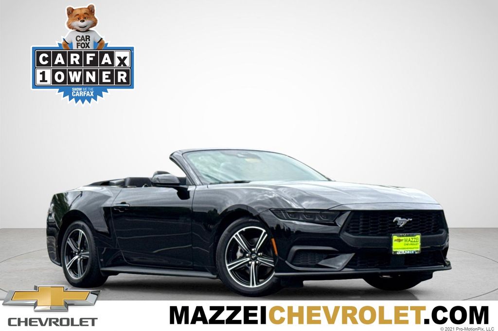 Shadow Black 2025 Ford Mustang EcoBoost Convertible RWD Convertible Rear-Wheel Drive Automatic