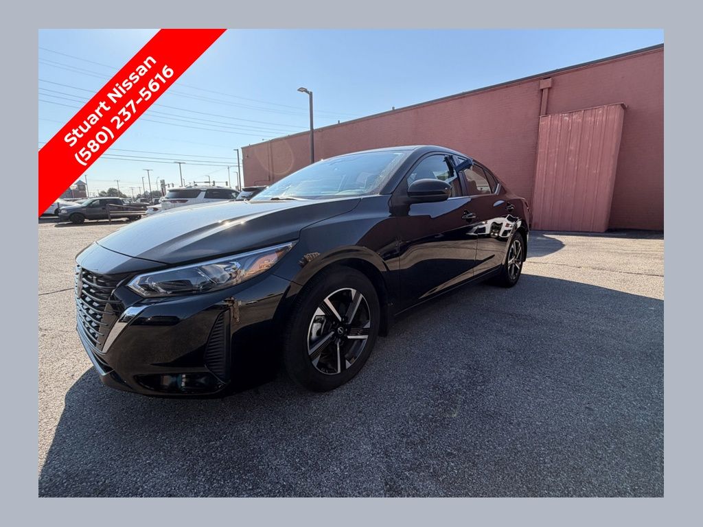 Super Black 2025 Nissan Sentra Sedan Front-Wheel Drive Continuously Variable Transmission